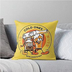 Cold Ones With Chad and Max Throw Pillow