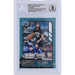 Cole Anthony Orlando Magic Autographed 2020-21 Panini Chronicles Playbook #186 Beckett Graded Rookie Card - Basketball Slabbed