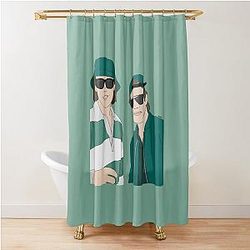 Jack Hughes and Cole Caufield Shower Curtain