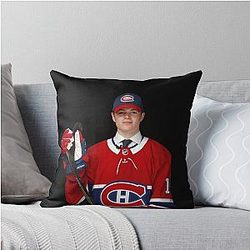 Cole Caufield Throw Pillow
