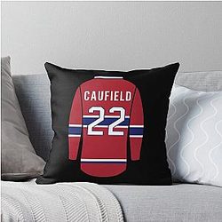 Cole Caufield Jersey T-Shirt Throw Pillow