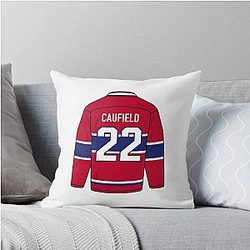 Cole Caufield Montreal Jersey Throw Pillow