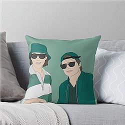 Jack Hughes and Cole Caufield Throw Pillow