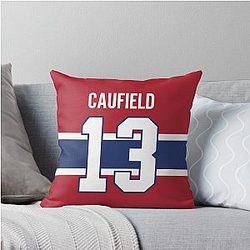 Cole Caufield New Jersey Throw Pillow