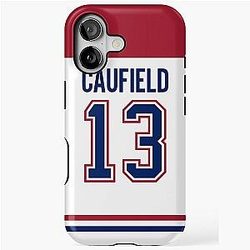 Montreal Canadiens Cole Caufield Away Jersey Phone Case Tough iPhone Case