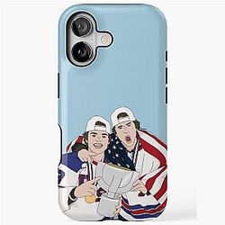 Trevor Zegras and Cole Caufield iPhone Tough Case