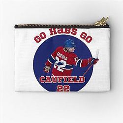 Cole Caufield of the Montreal hockey team Zipper Pouch