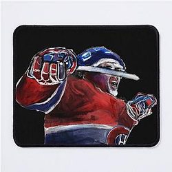Cole Caufield inspired Habs hockey player mouse pad