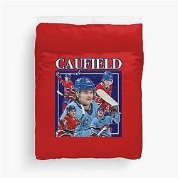 Cole Caufield Retro Design Duvet Cover