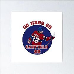 Cole Caufield Poster of the Montreal hockey team