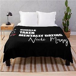 Mentally Dating Cole Caufield Throw Blanket