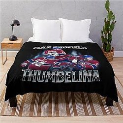 Cole Caufield Retro Inspired Hockey Throw Blanket