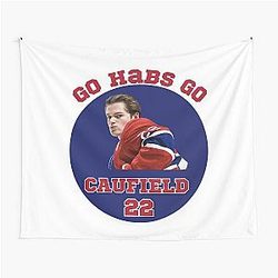 Habs player Cole Caufield of the Montreal city hockey team Tapestry