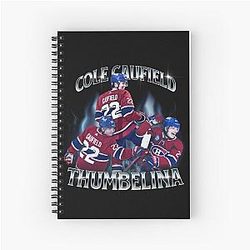 Cole Caufield 90s Inspired Hockey Shirt Spiral Notebook