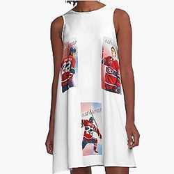 Cole Caufield Sticker Set T-Shirt A-Line Dress
