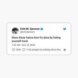 Cole Sprouse Hater Sticker Tweet