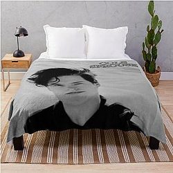 Cole Sprouse in Black White Throw Blanket