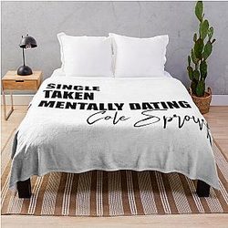 Mentally Dating Cole Sprouse Throw Blanket