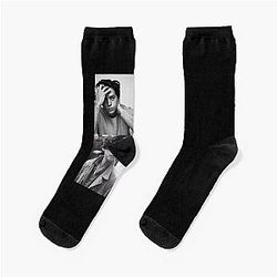 Cole Sprouse Black and White Shirt Socks