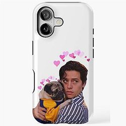 Shaelin Cole Sprouse with pug aesthetic iPhone case