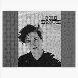 Cole Sprouse in Black and White Jigsaw Puzzle