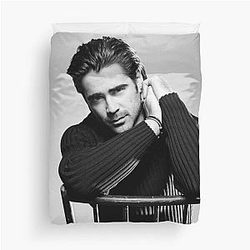 Colin Farrell Pose Model Duvet Cover
