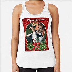 Colin Farrell Christmas Racerback Tank Top