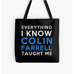 Colin Farrell Everything Know All Over Print Tote Bag