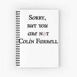Colin Farrell Spiral Notebook