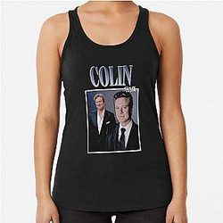 Colin Firth 90s Vintage Racerback Tank Top