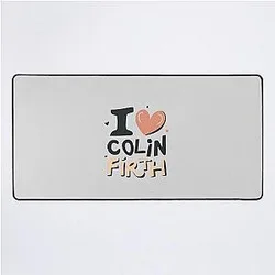 I Love Colin Firth Desk Mat