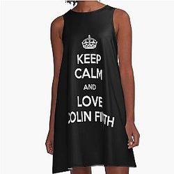 Keep Calm and Love Colin Firth A-Line Dress