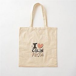 I Love Colin Firth Cotton Tote Bag