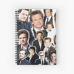 A Stylish Collage Celebrating Colin Firth - Perfect for Fans Who Love Timeless Charm, Classic Films and a Touch of Cinematic Nostalgia Spiral Notebook