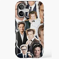 A Stylish Collage Celebrating Colin Firth and Timely Classic Films With A Touch Of Nostalgia For iPhone