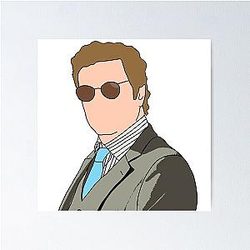 Colin Firth drawing poster