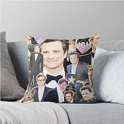 Colin Firth College Throw Pillow