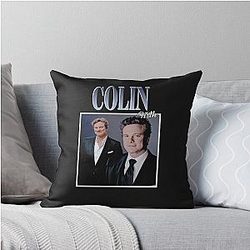 Colin Firth 90s Vintage Throw Pillow
