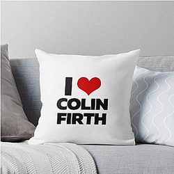 I Love Colin Firth Throw Pillow