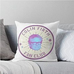 Colin Firth Fan Club Throw Pillow