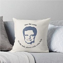 Save the Earth with Colin Firth Throw Pillow