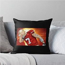 Colin Kaepernick 7 Face Fans Throw Pillow