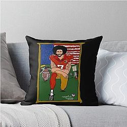 Colin Kaepernick tribute black lives matter Throw Pillow