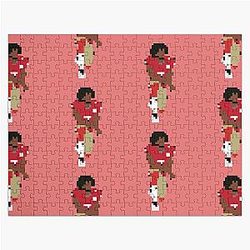 Colin Kaepernick Kneeling Pixel Art Jigsaw Puzzle