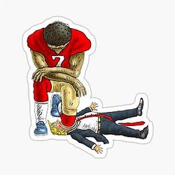 Colin Kaepernick Kneels Donald Trump Sticker