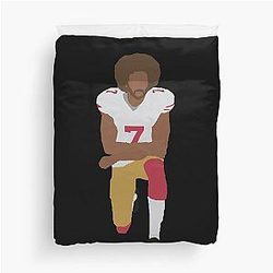 Colin Kaepernick T-Shirt, Kaep, Minimalist, Kneeling, Black Rights, Equality Duvet Cover