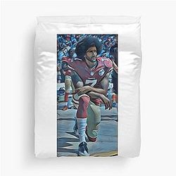 Colin Kaepernick Kneeling Duvet Cover