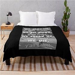 Colin Kaepernick We March yall mad Classic Throw Blanket