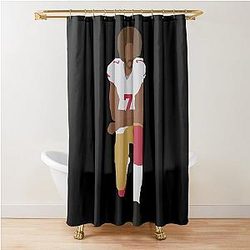 Kneeling Colin Kaepernick t-Shirt, Kneeling Kaepernick, Minimalist, Black Rights, Equal Shower Curtain