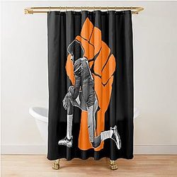 Fighting the Power: Colin Kaepernick Kneeling Protest Shower Curtain